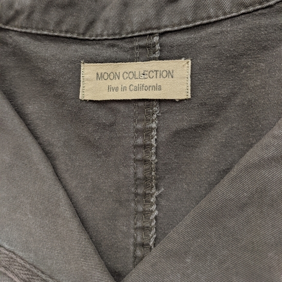 Moon Collection Moto Jacket Womens Sz Small Army Green Biker - Picture 13 of 16